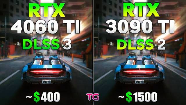 RTX 4060 Ti with DLSS 3 vs RTX 3090 Ti in Cyberpunk 2077