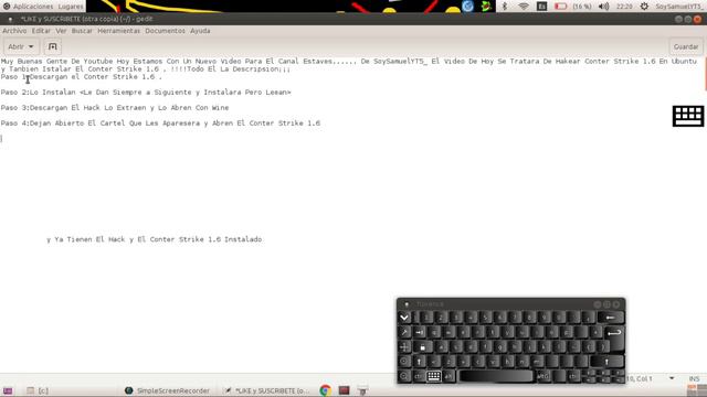 Descargar e Instalar Conter Strike 1.6 y Hakearlo En Ubuntu
