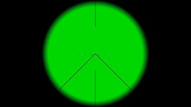 sniper scope crosshair with black background 2 - HD transparent footage