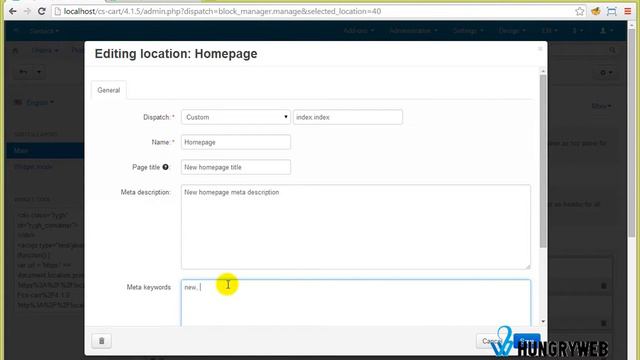 Change Homepage Title, Meta Description & Keywords on CS-Cart 4