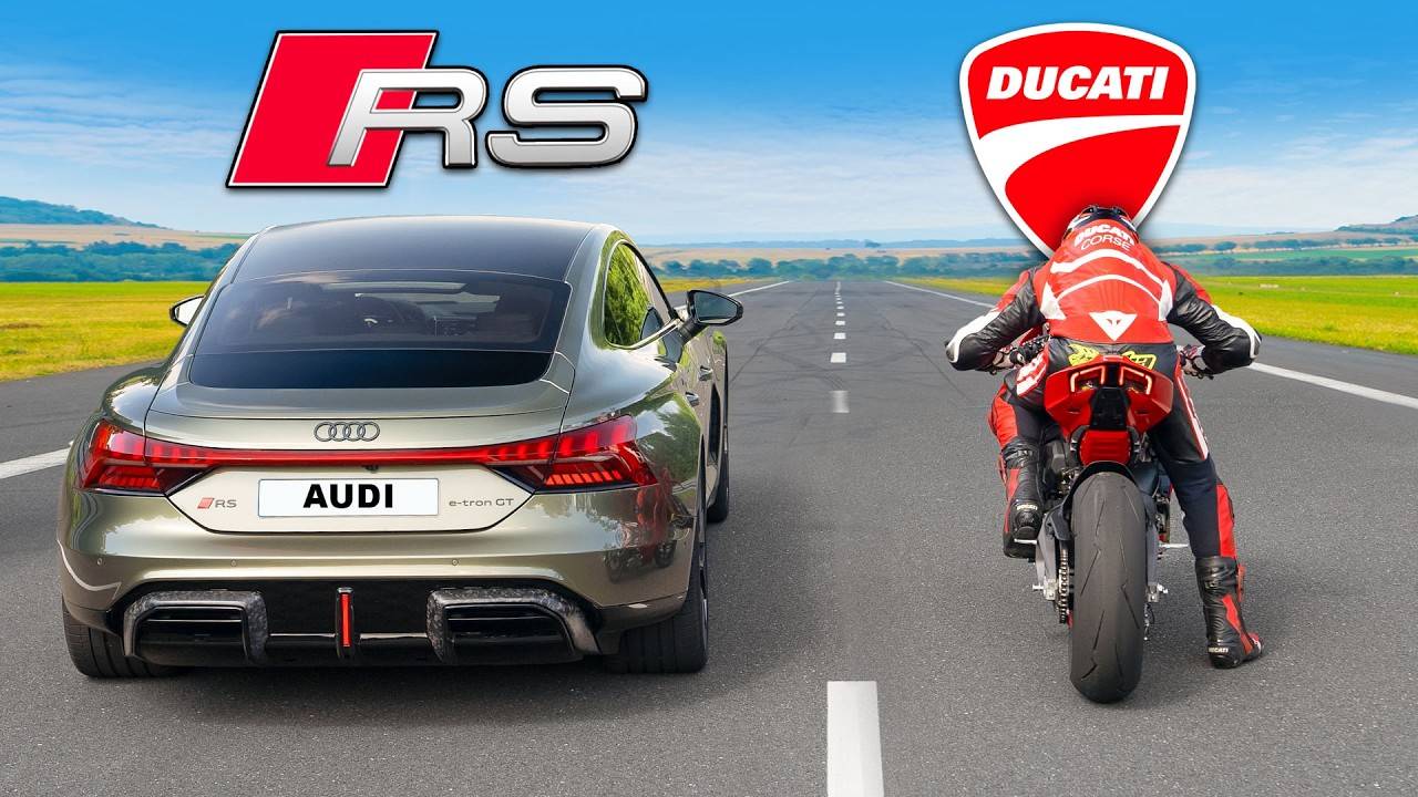 Кто победит в заезде: AUDI RS против или же DUCATI?