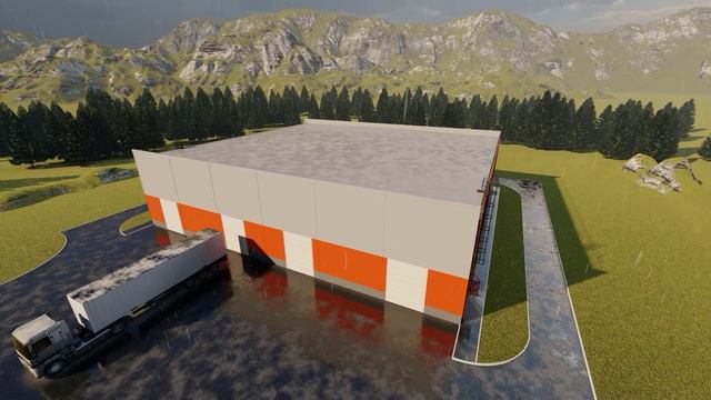 Проект здания склада площадью 1500 М2. Project of a warehouse building with an area of 1500 m2.