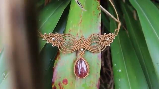 Macrame by Afeng： 2021-26｜Macrame Tutorial｜Macrame Necklace｜The same way to make earrings ｜