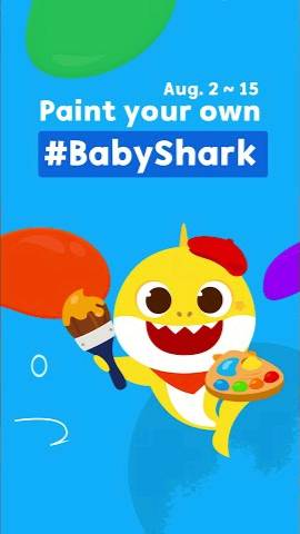 [Event] Paint your own #BabyShark & get gifts! | Pinkfong Kids App #shorts