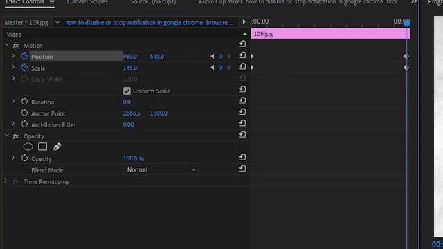 How to fix Adobe Premiere Pro Scale Keyframes Not Working