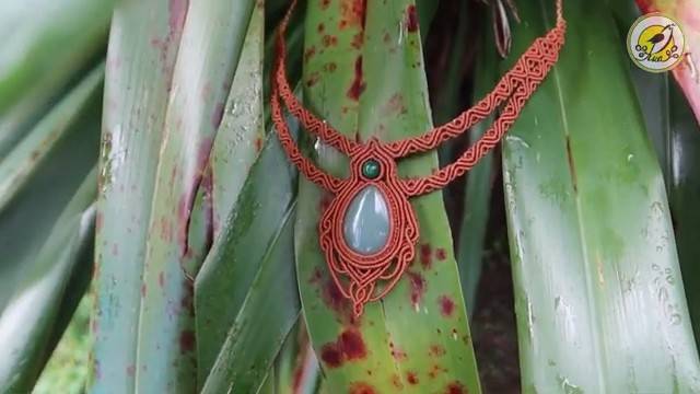 Macrame by Afeng： 2021-29｜Macrame Tutorial｜Macrame Necklace｜Deep into summer｜编绳｜DIY｜