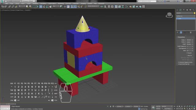 моделируем из примитивов детский конструктор 1  в 3d max