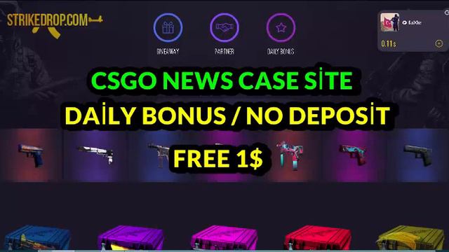 CSGO NEWS CASE SİTE | ✪ FREE 1$|  ✪ NO DEPOSİT | VERY SAFE | 17.05.2017 | DAİLY BONUS |