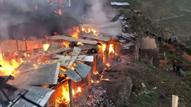 Пожар в с. Хутрах Цунтинский район РД