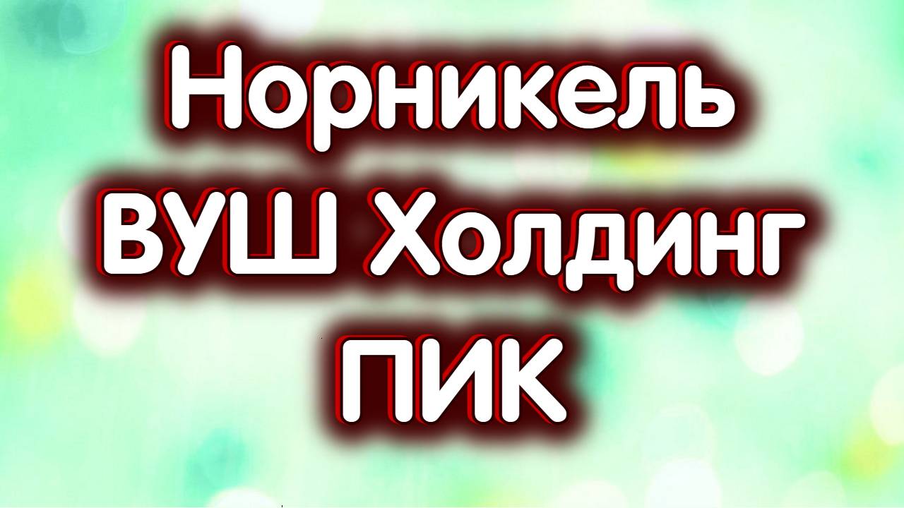 ГМК Норникель, ВУШ Холдинг, застройщик ПИК. Китайский индекс CSI-300. Обзор 25.09.2024