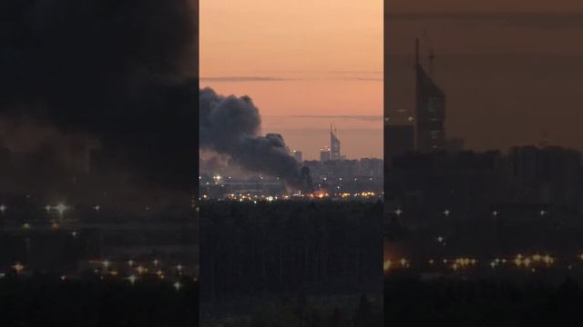 🔥Сильный пожар на западе Москвы. Горит склад автозапчастей на улице Горбунова🔥