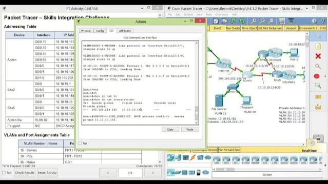 9.4.1.2 Packet Tracer - Skills Integration Challenge