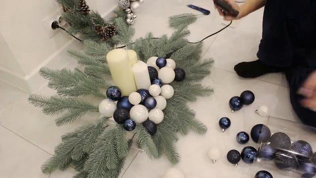 DIY: новогодний декор на стол/камин