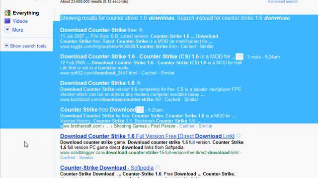 How to Download Counter Strike 1.6 wayy easily : P