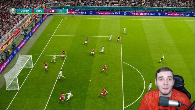 БЕЛЬГИЯ - РОССИЯ 1 ТУР ЧЕМПИОНАТ ЕВРОПЫ 2020 (ЕВРО 2020) PES UEFA EURO 12.06.2021