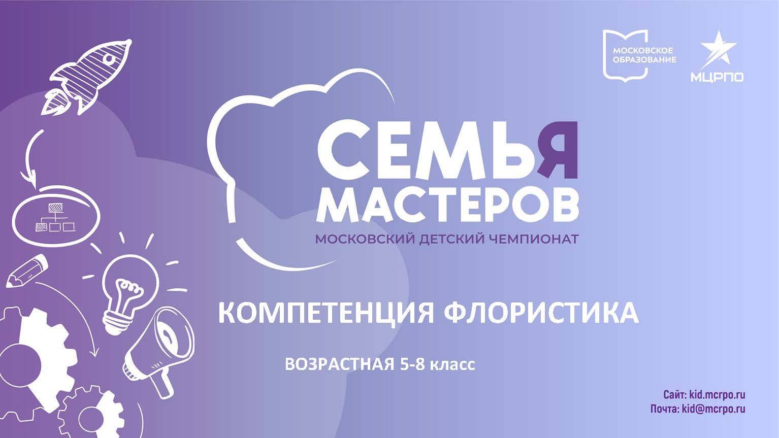 Московский детский чемпионат "Мастерята" 2024-2025 по компетенции "Флористика 5-8 класс" вебинар №1