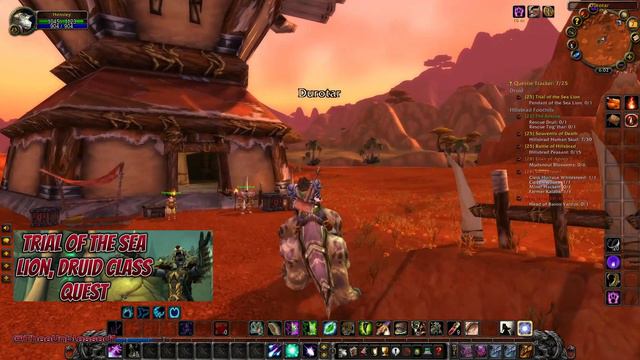 World of Warcraft WOTLK CLASSIC ERA Trial of the Sea Lion, Druid Class Quest