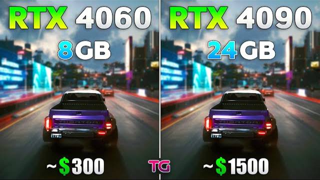 RTX 4090 vs RTX 4060 - Test in 8 Games