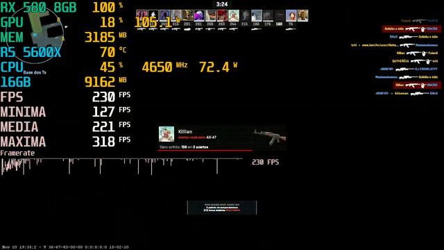 RYZEN 5 5600X  RX 580 8GB - COUNTER STRIKE 2 : CS2 Competitive Settings 720p