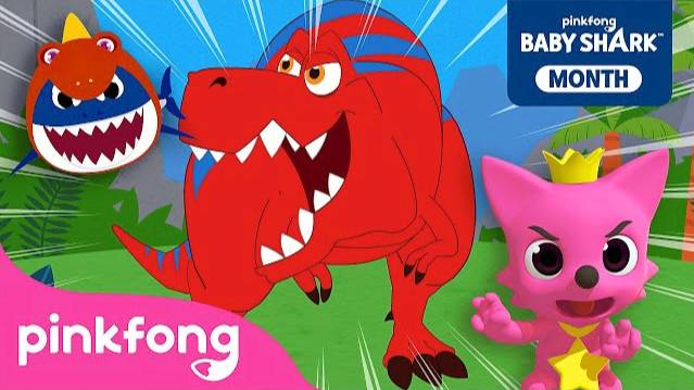 [TV for Kids] Baby Shark in Dino World 練麗 | T-Rex and More | Baby Shark Month Special | Pinkfong