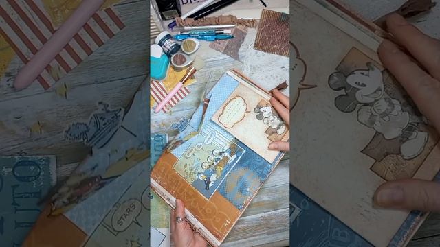 Блокнот ручной работы. Scrapbooking olds cool Mickey mouse