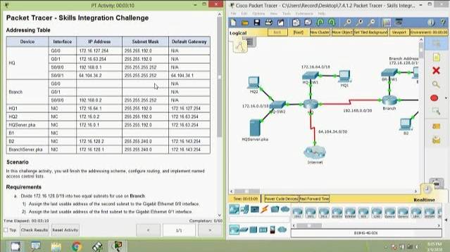 7.4.1.2 Packet Tracer - Skills Integration Challenge