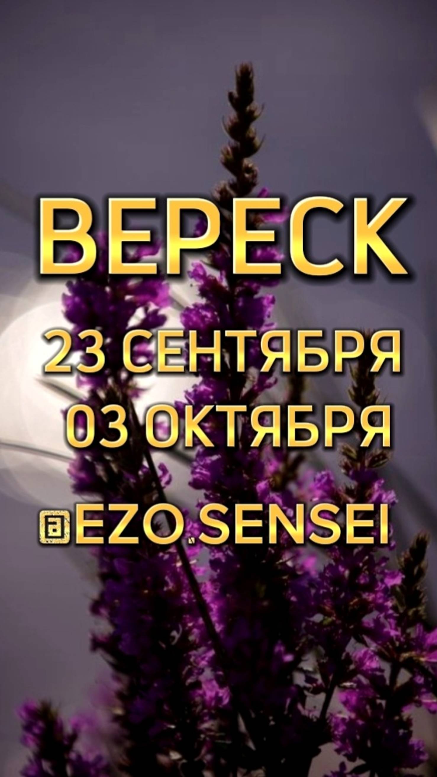 23⃣ СЕНТЯБРЯ ➖ 03⃣ОКТЯБРЯ 
ВЕРЕСК