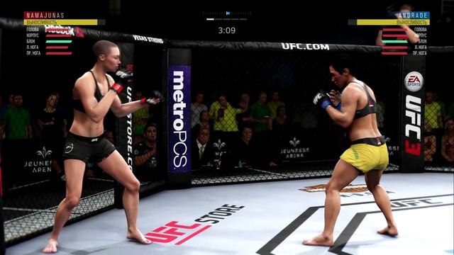 UFC 3 - Бой Роуз Намаюнас против Джессика Андраде - Кто победил ?