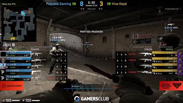 PAQUETÁ VS VIVO KEYD - DUST2 (MAPA 1) (PTBR) - GAMERS CLUB SÉRIE A MAIO