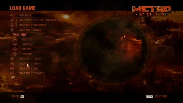 Metro 2033 Menu