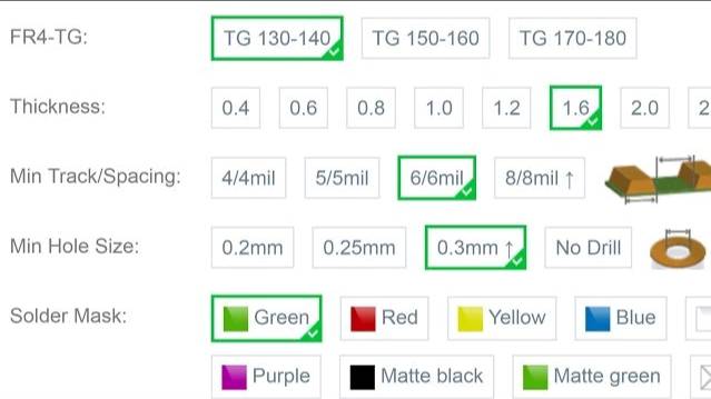 How to design cheaper PCB? What the parameters on PCB manufacturer website mean?