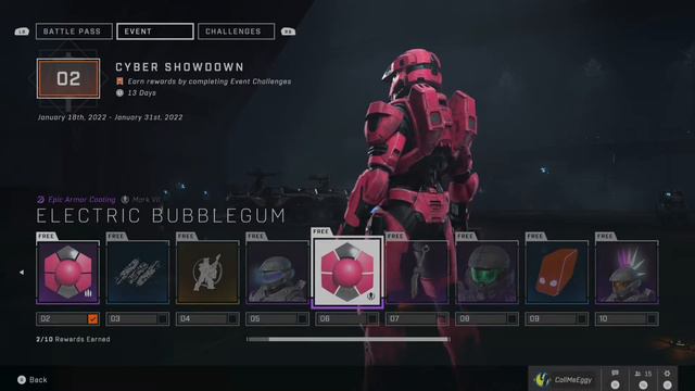 Halo Infinite: Cyber Showdown Event Pass Items