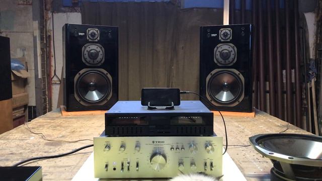 (Часть 1) Эквалайзер Onkyo, усилитель Trio KA-7300D & Yamaha NS-1000x.