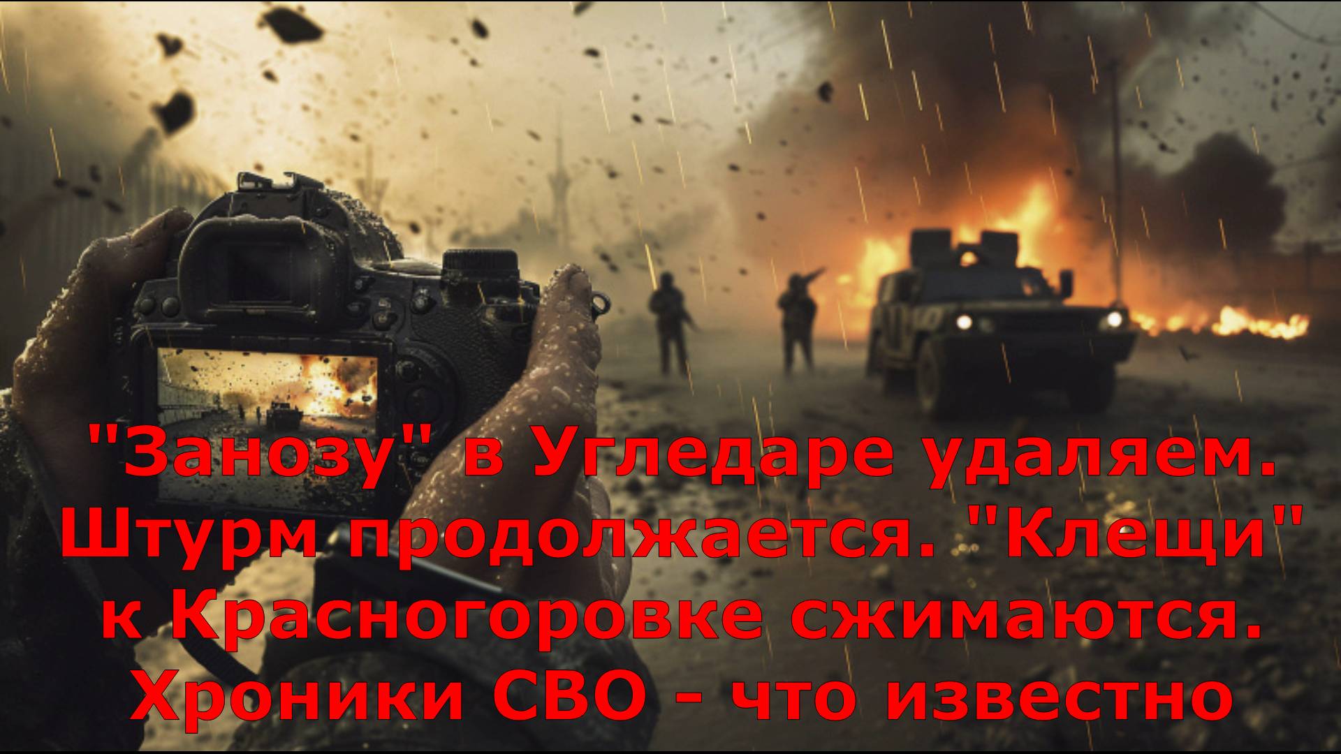 "Занозу" в Угледаре удаляем. Штурм продолжается. "Клещи" к Красногоровке сжимаются. Хроники СВО - чт