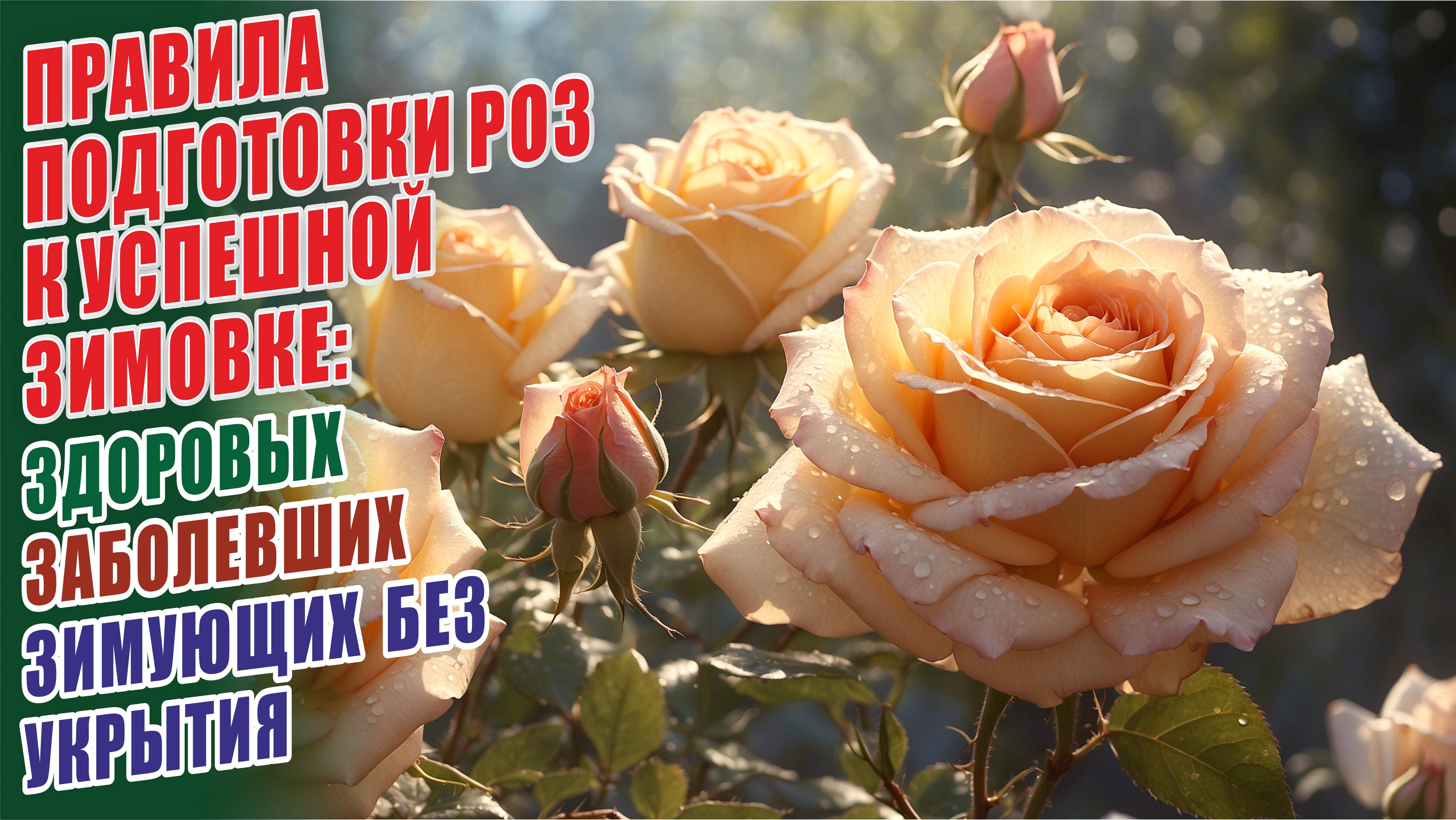 ПРАВИЛА ПОДГОТОВКИ РОЗ К УСПЕШНОЙ ЗИМОВКЕ: ЗДОРОВЫХ, ЗАБОЛЕВШИХ, ЗИМУЮЩИХ БЕЗ УКРЫТИЯ. РОЗЫ В САДУ