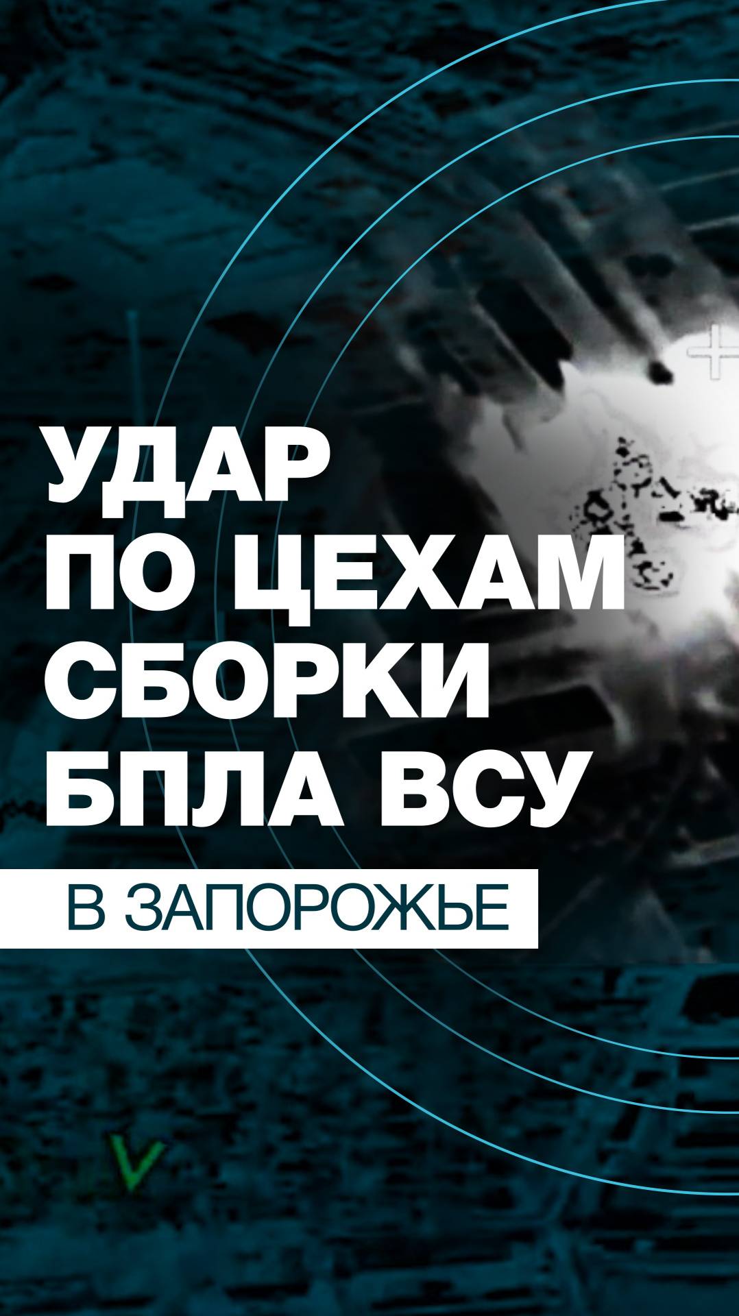 Кадры поражения цехов сборки и хранения беспилотников ВСУ в Запорожской области