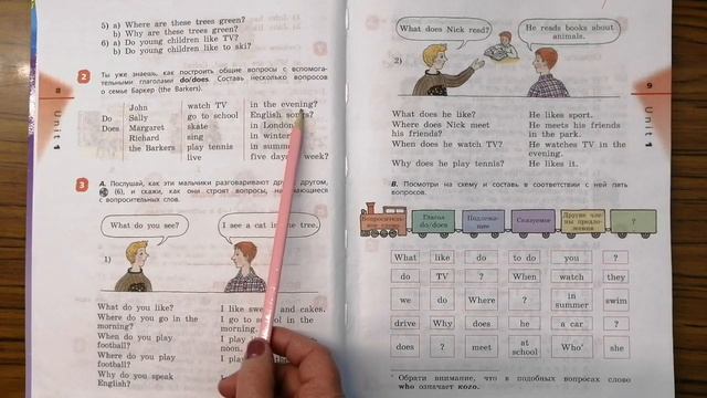 Часть 1 Unite 1 Step 2(1) Стр. 7-8_Учебник Rainbow English 4 О.В.Афанасьева