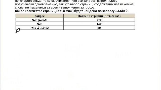 Задания 8. Запросы для поисковых систем с использованием логических выражений (ОГЭ по инф-ке)Часть1