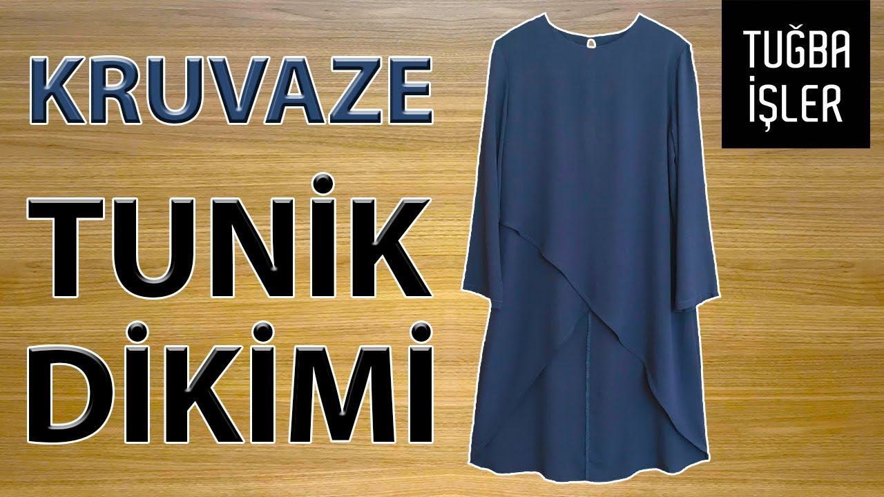 Kruvaze Tunik Dikimi - Arkası Uzun Önü Kısa Tunik Yapımı (KENDİN YAP) | Tuğba İşler