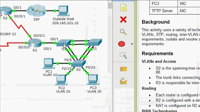 8.2.4.12 Packet Tracer - Troubleshooting Enterprise Networks 1