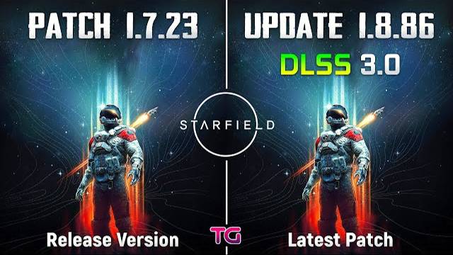 Starfield Update 1.8.86 vs Release Patch 1.7.23 - Performance Comparison & DLSS 3.0