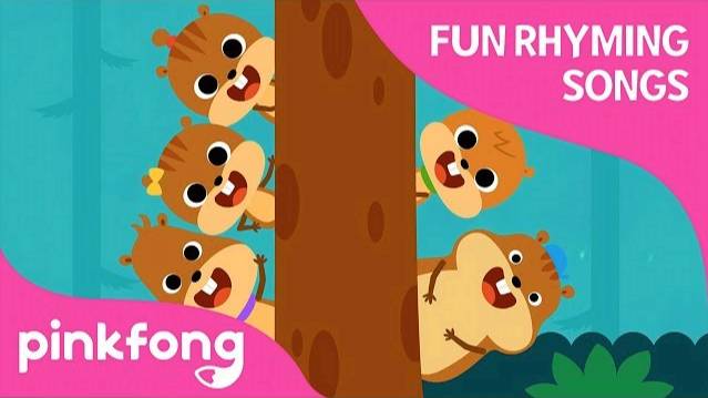 Five Little Squirrels | Fun Rhyming Songs | Count 1 to 5 | Pinkfong Songs for Children