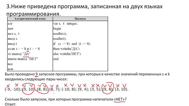 Задание 6. Программа с условным оператором (ОГЭ по информатике) _простые задания