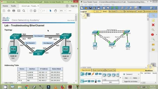 4.2.2.4 Lab - Troubleshooting EtherChannel