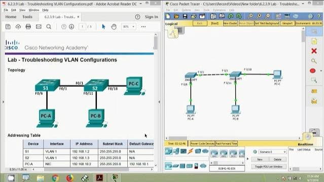 6.2.3.9 Lab - Troubleshooting VLAN Configurations