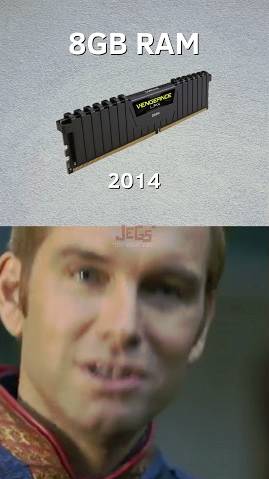 8gb of ram in 2014 vs in 2024. #ram #8gb_ram #8gbram #8gb