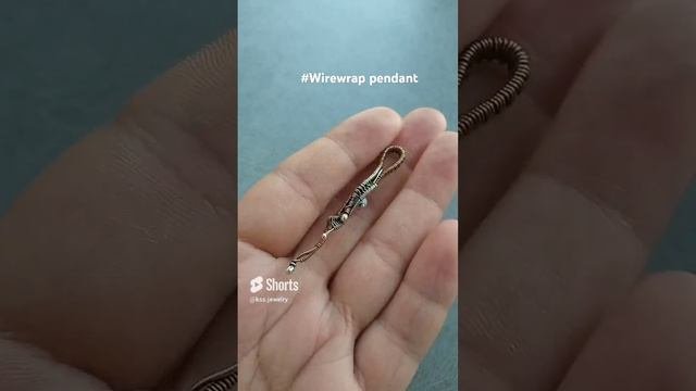 #wirewrap  кулон ручной работы из серебра, латуни и ларимара