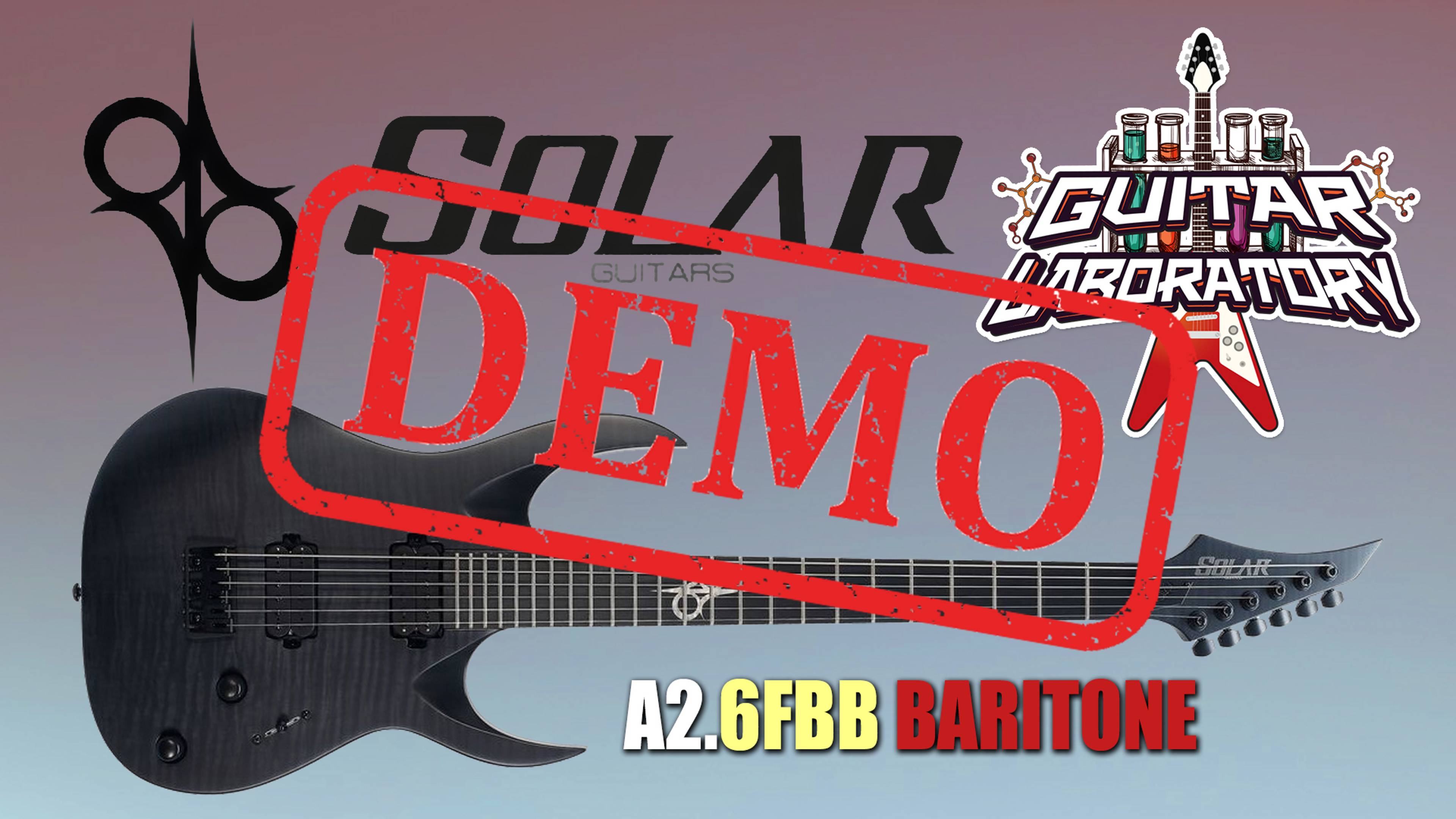 Электрогитара SOLAR GUITARS A2.6FBB BARITONE - демонстрация звучания