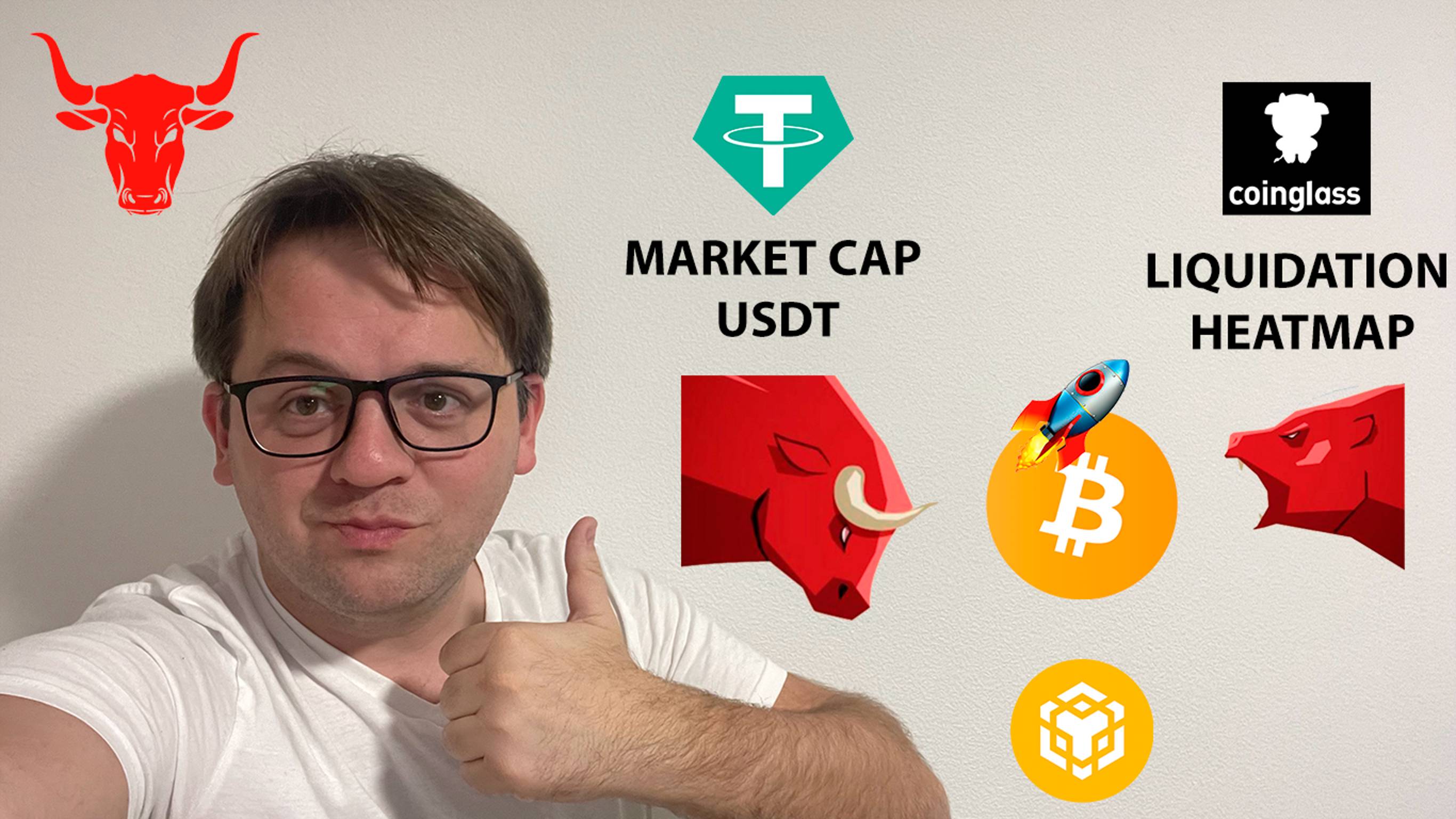 🚨 MARKET CAP USDT В БЫЧЬЕМ ПАТТЕРНЕ. ЛИКВИДАЦИИ В МЕДВЕЖЬЕМ.2 КОНКУРСА. ТЕХ АНАЛИЗ #BTC #USDT #BNB