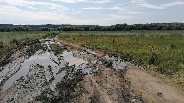 Дорога к озеру, после дождя, мкр. Малышево, город Воронеж, 09.07.2024 года